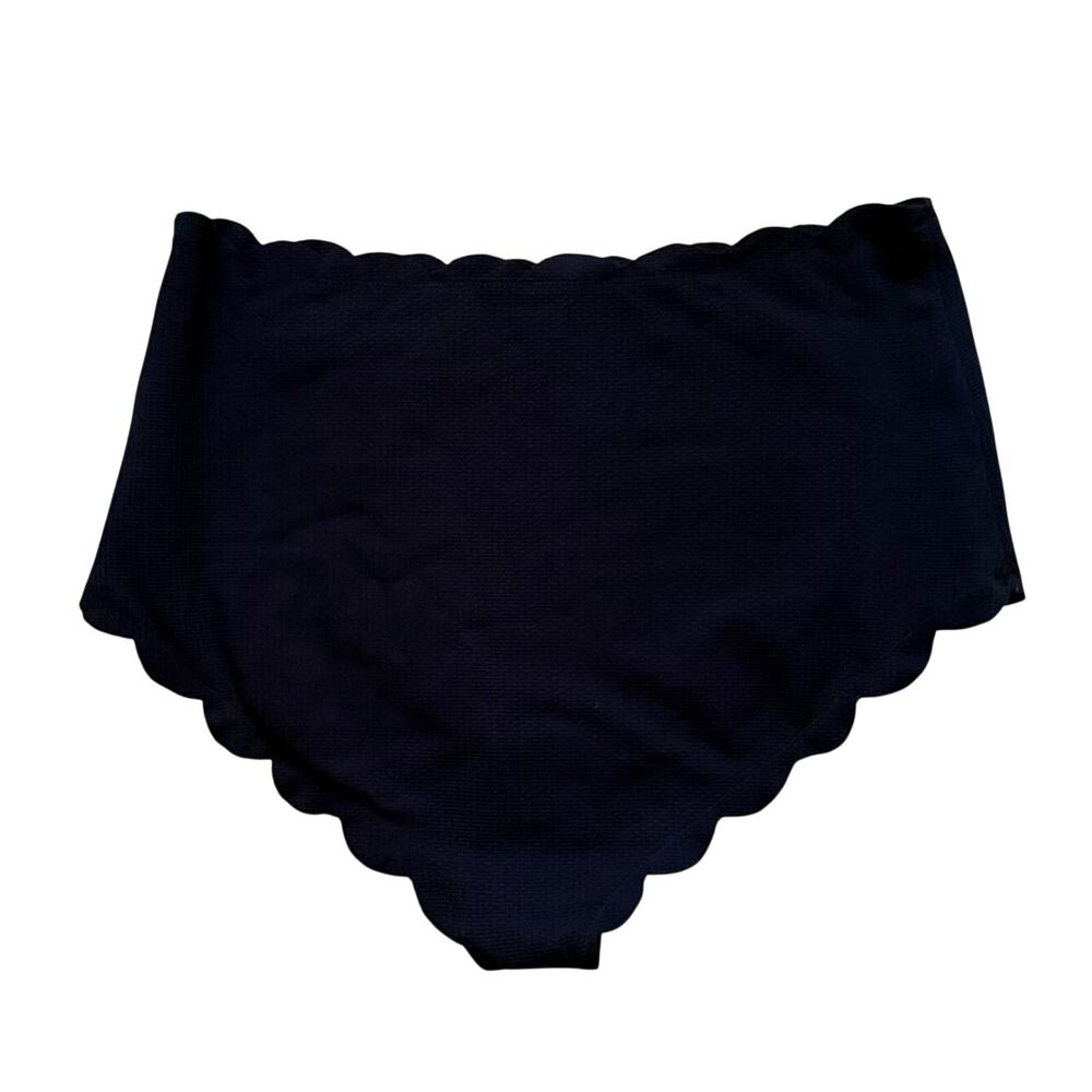 Marysia Swim Black Santa Monica Scallop High Waist Bikini Bottom Wms SZ L - Picture 4 of 9